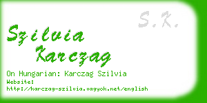 szilvia karczag business card